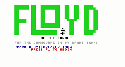 Floyd of the jungle Title Screen